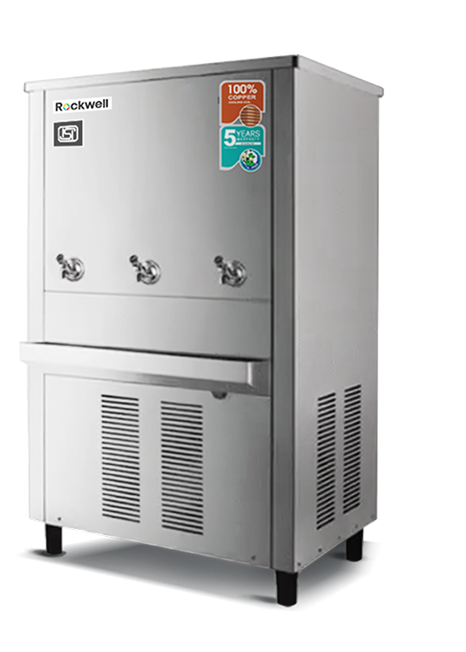 Rockwell RWCS540BGC1SIA Stainless Steel Water Cooler 80 L (2 Faucets Stainless Steel (Cold + Normal, 80 L/hr))